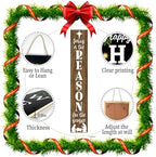 SRongmao Jesus Is The Reason For The Season Porch Sign Christmas Front Door Hanging Decorations 8x63inch Vertical Wooden Indoor Outdoor Standing Signs For Home Yard Farmhouse Holiday Decor - Image 6