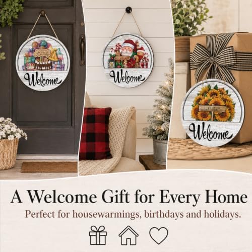 16 Pcs Interchangeable Welcome Sign for Front Door，C#：1 - Image 3