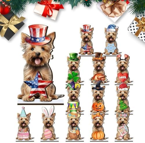Magnetic Wood Animal Tabletop Decor Interchangeable Holiday (D) - Image 2