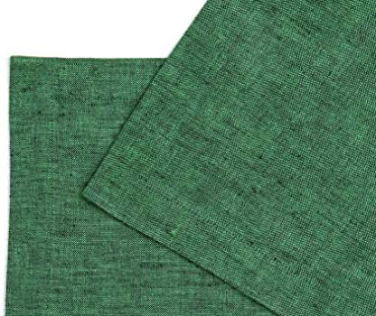 Solino Home 100% Linen Placemats Forest Green, Athena 14 x 19 in, Set of 4 - Image 2