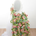 Artificial Flower Garland 2pcs 5.4ft Floral Peony Vine Decor, Purple Flower by PONKING
