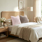 Pallene Faux Fur Decorative Throw Pillow Covers 26x26 Set of 2, Ombre Pink - Image 5