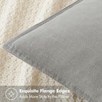 MIULEE Decorative Linen Pillow Covers 20x20 Inch Light Gray - Image 2