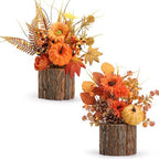 Aneco 2 Pack Artificial Fall Table Centerpieces for Thanksgiving by Aneco