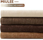 MIULEE Pack of 4 Fall Decorative Throw Pillow Covers Chocolate Brown 20x20 Inch Chenille Textured Throw Pillows Boho Farmhouse Rustic Cushion Covers Vintage Home Decor for Couch Sofa Bed Living Room - Image 7