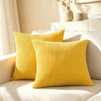 CaliTime Decorative Couch Throw Pillow Covers 26 X 26 Inches Gold Yellow by CaliTime
