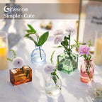 Glasseam Mini Bud Vases for Centerpieces: 20Pcs Colored Small Flower Vase - Image 6