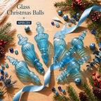 Sotiff 6Pcs Mercury Glass Christmas Ornaments Set Vintage Finial Decoration - Image 6