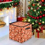 YETTASBIN Halloween Ghost Pumpkin Large Christmas Ornament Storage Box with Zipper & Adjustable Dividers, Storage Container with Lid & Handles for 64 Holiday Ornaments 3-Inch, 13 x 13 Inch - Image 7