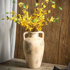 Ceramic Flower Vase, 11.41 Inch Tall Farmhouse Vase with Handles - Image 6