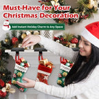 Stocking Holders for Mantle Set of 6, Heavy Duty Metal Stocking Hooks, Non-Slip Base Stocking Hangers for Xmas Holiday Decorations, Fireplace Christmas Decor Hooks for Home (Black) - Image 3