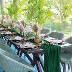 24 Pack Emerald Green 10Ft Cheesecloth Table Runner - Image 6