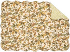 Iris Yellow & Green Leaves Vintage Design 100% Cotton Placemats 13" x 19" - Image 2