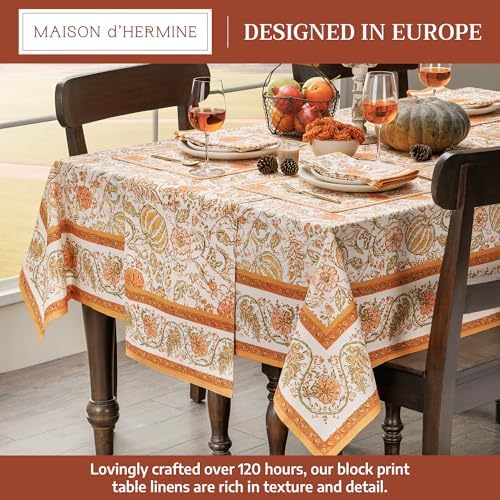 Maison d' Hermine Table Cloth Rectangle Table Reusable 100% Cotton 60"x108" - Image 2