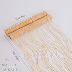 Snowkingdom 2pcs Gold Wave Table Runner, 11×108 Inch Golden Metallic Sparkle Lines Mesh Table Runners, Lightweight Gold Party Decorations for Mothers Day, Wedding, Birthday, Christmas, Party Dinner - Image 4