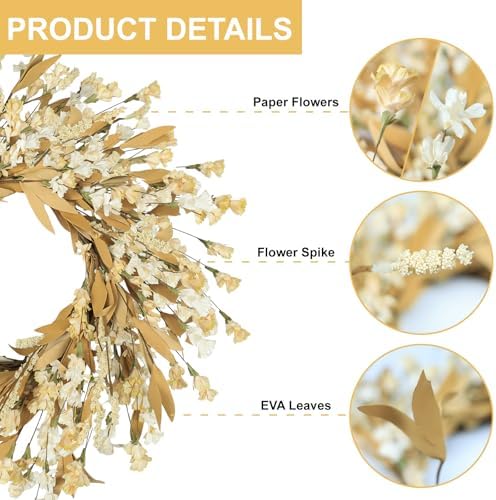 Artgar Fall Wreath, 24 Inch Fall Wreaths for Front Door - Image 2