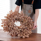 Large Artificial Maple Leaves Fall Wreath for Front Door Outside Decor - Image 5