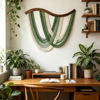 Large Macrame Wall Hanging, Boho Tapestry Woven Decor, 31.5” x 23.5" by RUIZHIXUAN