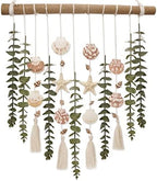 Bathroom Wall Decor Artificial Eucalyptus Boho Bedroom Decor Fake Eucalyptus Plants Leaves with Seashell on Stick Coastal Decor Natural Home Decorations for Living Room Nursery Kitchen by Cyitimo