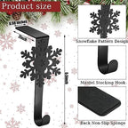 Lounsweer 12 Pcs Snowflake Christmas Stocking Holders - Image 2