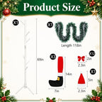 Christmas Wooden Stocking Holder Stand, Freestanding Stocking Rack Kit - Image 2