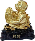 Betterdecor Gold Color Feng Shui 12 Chinese Zodiac Animal Statue Figurine Home Office Decoration and Gift for New Year Holidays and Birthday (Zodiac Monkey) by Betterdecor