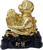 Betterdecor Gold Color Feng Shui 12 Chinese Zodiac Animal Statue Figurine Home Office Decoration and Gift for New Year Holidays and Birthday (Zodiac Monkey) by Betterdecor