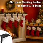 Stocking Holders for Mantle - Set 4, Weighted Metal - Christmas Stocking Holder, Stocking Hangers with Non-Slip Protective Pad, Stocking Hangers for Mantel | TV Stand | Staircase | Dresser - Image 3