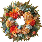 WANNA-CUL 24 Inch Fall Hydrangea Peony Wreath Front Door Wreath by WANNA-CUL