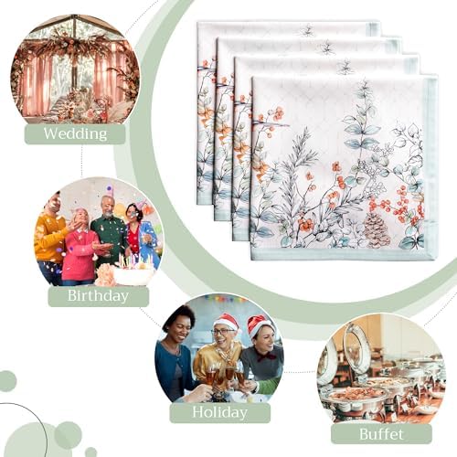 Maison d' Hermine Cloth Napkins Set of 4 Reusable 100% Cotton (20" x 20") - Image 6