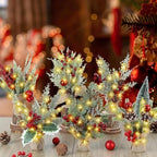 YLOLUL 6 Pcs Mini Christmas Tree Table Decorations Artificial Small Christmas Trees for Farmhouse Christmas Centerpiece Table Decoration for Kitchen Table Decor (6, Classics, Mini) - Image 6