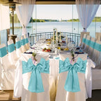 Bencailor 24 Pcs Light Blue Satin Table Runners Bulk, 12 x 108 Inch - Image 4