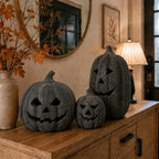 Halloween Decor - Handmade Terracotta Pumpkin Jack O' Lantern (Medium) - Image 5