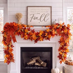 Yinder 5 ft Fall Garland Fall Decorations for Mantle - Image 3