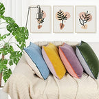 Velvet Throw Pillow Covers 18x18 Inch Set of 4 Decorative Velour Pillowcases Double-Colored Cushion Covers for Sofa Couch,Cold-Edge - Image 2