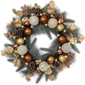 Valery Madelyn 20" Pre-Lit Christmas Wreath for Front Door with Lights by ValeryMadelyn