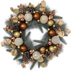 Valery Madelyn 20" Pre-Lit Christmas Wreath for Front Door with Lights by ValeryMadelyn
