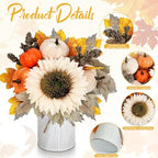 Fall Decor Flower Table Centerpieces, Set of 6 Pre-Made - Image 3