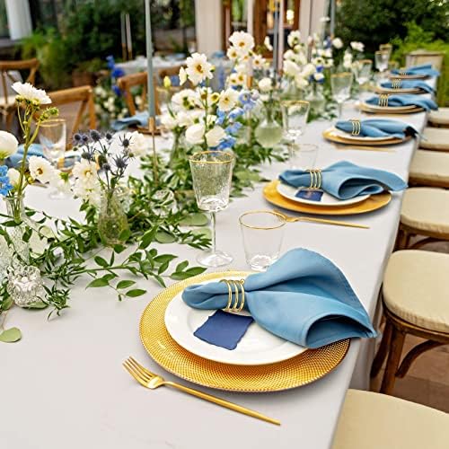 Moxweyeni 50 Pcs Gold Napkin Rings Metal Spiral Napkin Rings Round Napkin Holders Buckles DIY Cloth Napkin Holder for Christmas Thanksgiving Wedding Receptions Banquet Tables Party Decor - Image 7