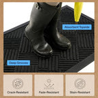 GORILLA GRIP WeatherMAX Door Mat, Indoor Outdoor Use, 35x23, Black Diamond - Image 5