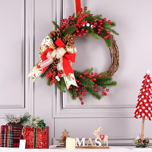 16Inch Grapevine Wreath, 4pcs Rattan Branch Plaim Wreath for Crafts - Image 2
