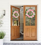 Spring Summer Wreath for Front Door with Large Roses, Daisies for All Seasons Indoor Outdoor Use, 24" Silk Floral Wreath Spring Summer Decorations for Home, Porch, Wall, Farmhouse, Wedding Decor - Image 4