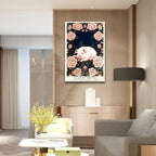 Chinese Lunar Year of the Pig Art Print – Oriental Home Decor with Generous Diligent Compassionate Sociable Pink Peony Pattern Zodiac Wall Decor 20X30 in Black Framed - Image 7