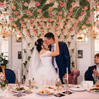 Lyrow 60 Pack Pink Roses Artificial Flowers Bulk Hanging Floating Garland Fake Pink Rose Vine for Ceiling Decoration Wedding Anniversary Bridal Bouquet DIY Floral Arrangement Proposal Romantic Decor - Image 5