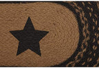 VHC Brands Farmhouse Primitive Jute Black Thanksgiving Table Runner w/Stenciled Stars 13"x48" - Image 7