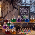 Suclain 30 Pcs Halloween Decoration Indoor, Glass Potion Bottles Set by Suclain