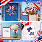 Daifunli 48 Pcs 6 Inch Patriotic Bows for Wreaths - Image 6