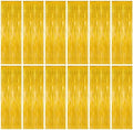 12 Pack 2026 Graduation Decorations, 3.28 FT x 7.05 FT Gold Backdrop Curtains, Metallic Class of 2026 Backdrop Fringe Curtains Foil Streamer, Gold Grad Decorations 2026 Party Supplies by ZATAYE