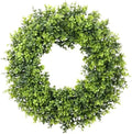 20IN Artificial Boxwood Wreaths for Front Door,Spring Summer All Season Wreath,Green Wreath Suitable for Wall、Door、Farmhouse 、Indoor、Outdoor Decor by Unknown