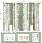 MEIVINES Macrame Wall Hanging Large Boho Tapestry Macrame Wall Art Decor - Image 3